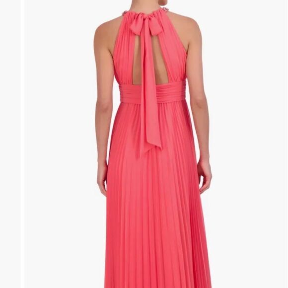 NWT Eliza J Crystal Detail Pleated Gown-U8 - Picture 2 of 7